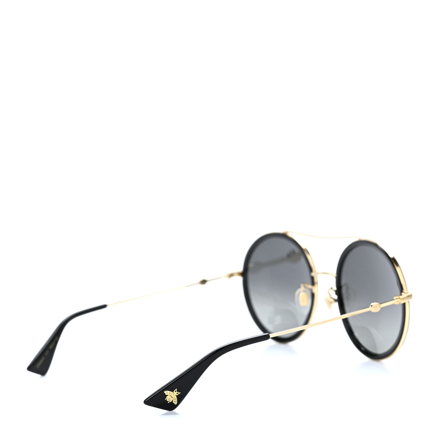 Gucci Acetate Round Frame Sunglasses GG0061S Black 4 of 9