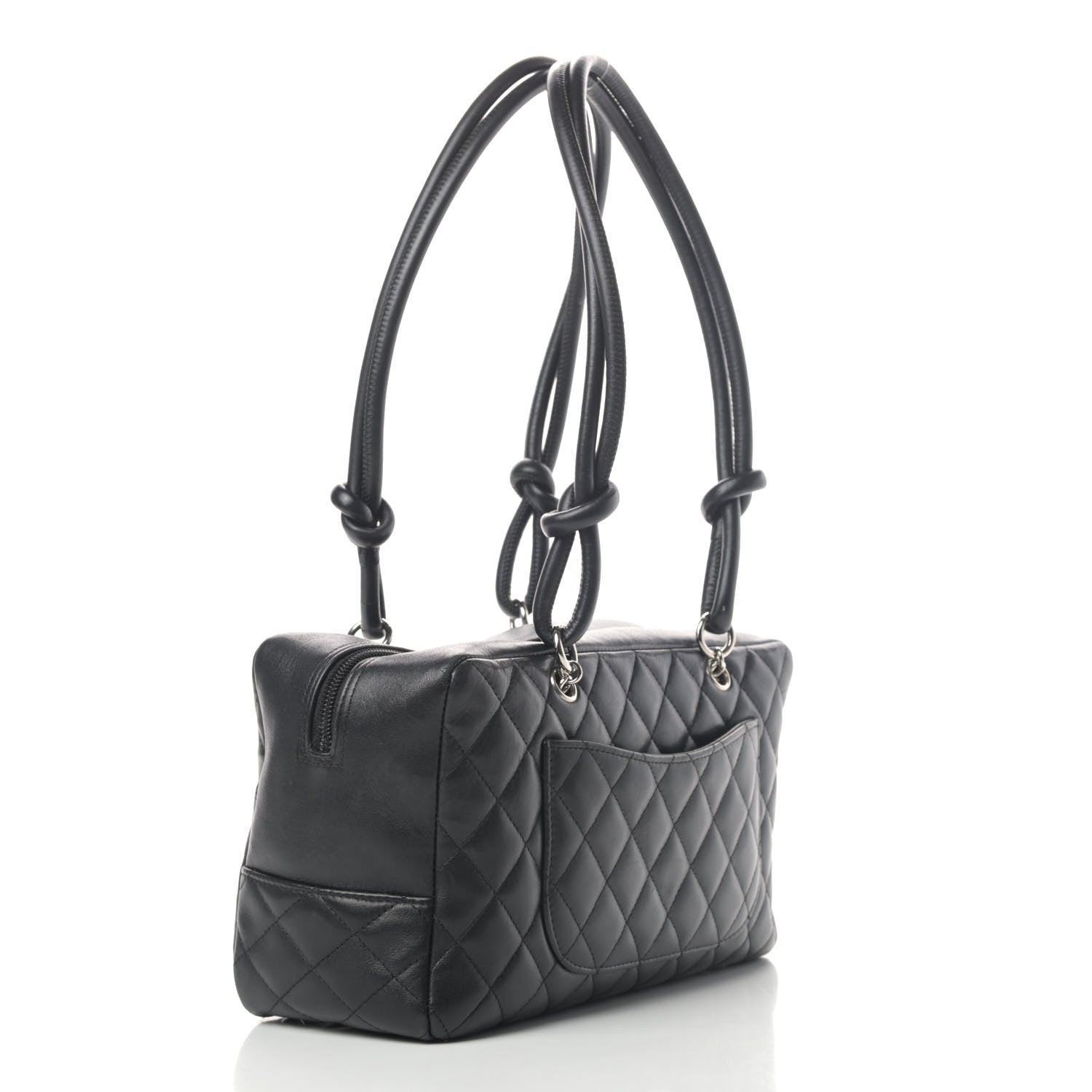 Chanel Calfskin Quilted Large Cambon Bowler Black 2 of 5