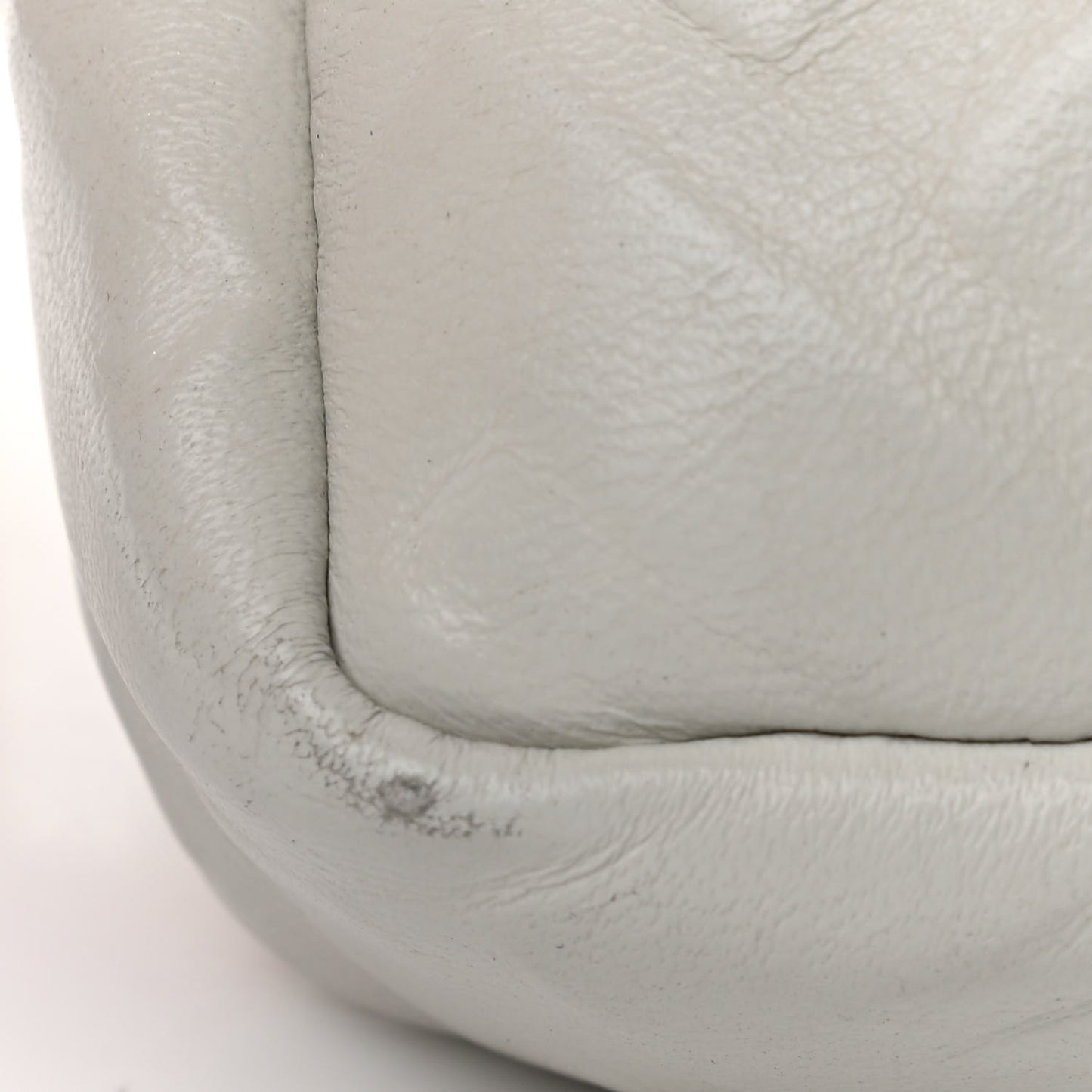 Nappa FF 1974 Embossed Mini Baguette White