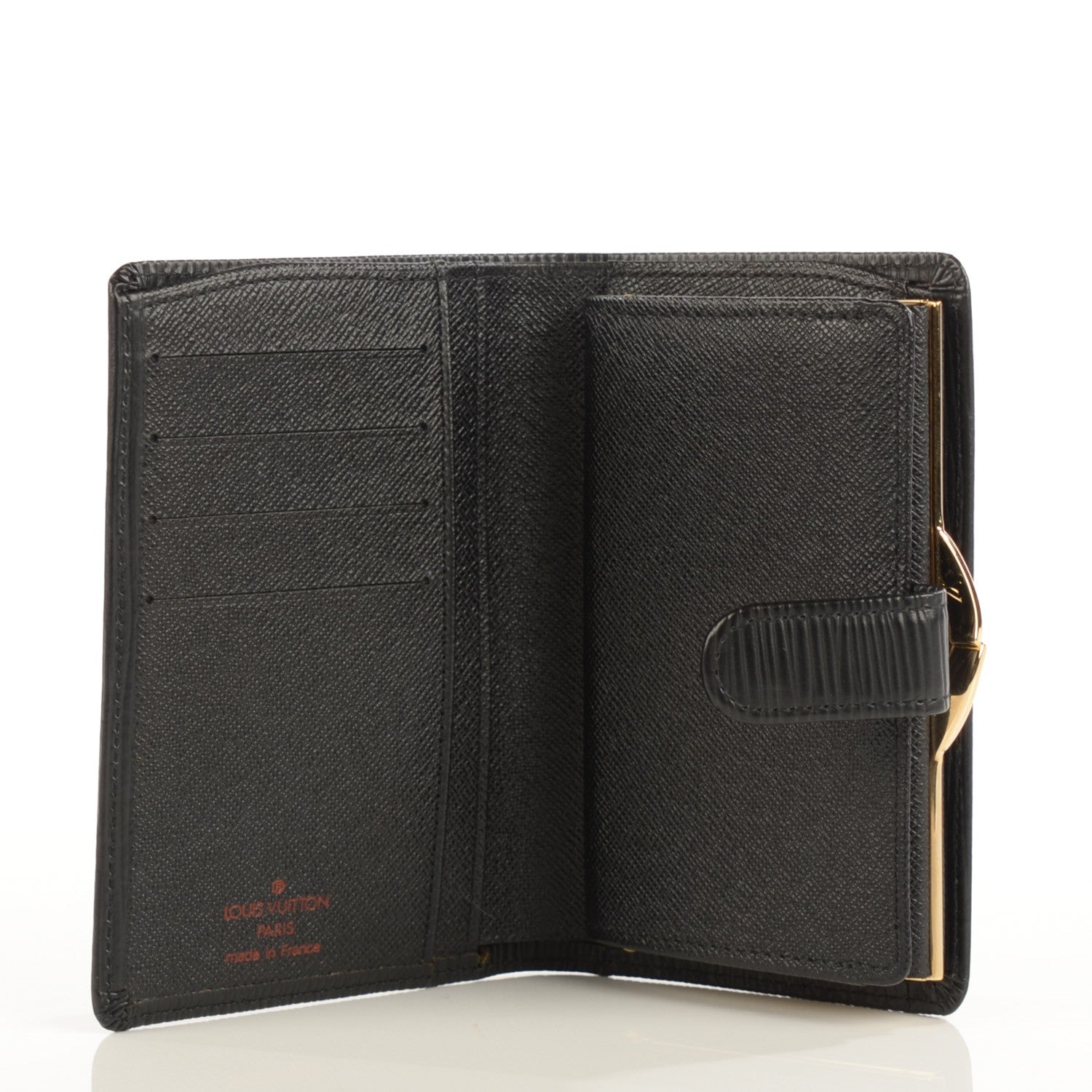 Louis Vuitton Epi French Purse Wallet Black 5 of 7
