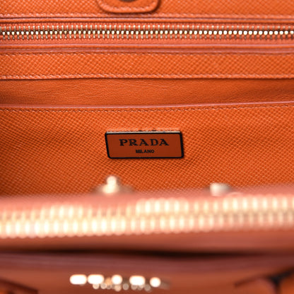Prada Saffiano Large Double Zip Tote Papaya 7 of 12