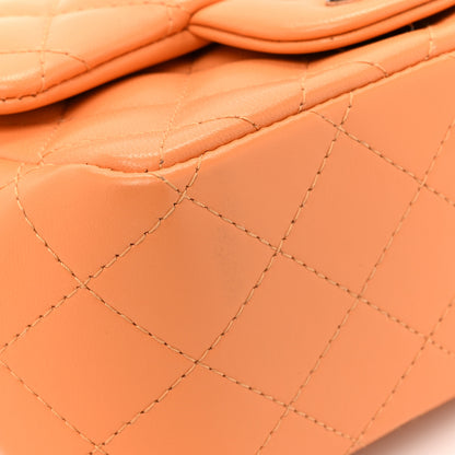 Chanel Lambskin Quilted Mini Square Flap Light Orange 10 of 12