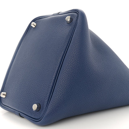 Hermes Taurillon Clemence Picotin Lock 18 PM Bleu Saphir 10 of 12
