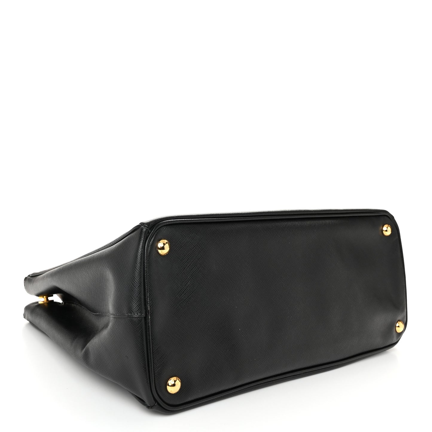 Saffiano Large Galleria Double Zip Tote Black