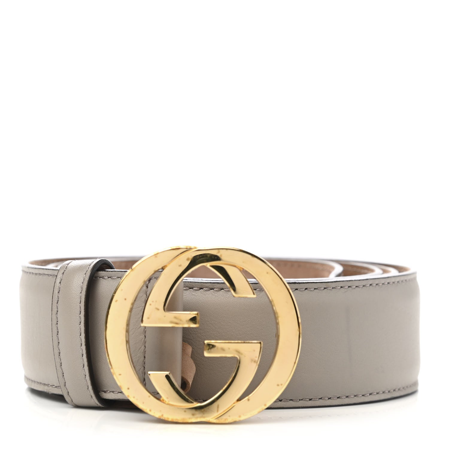 Gucci Moon Calfskin Interlocking G 37mm Belt 115 46 Storm Grey 1 of 8