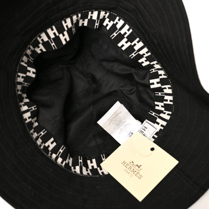 Hermes Cotton Eden Bucket Hat 57 Black 7 of 8