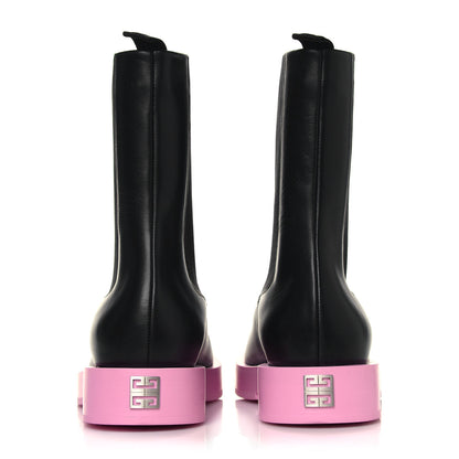 Givenchy Calfskin Squared Ankle Boots 40 Black Pink 5 of 10