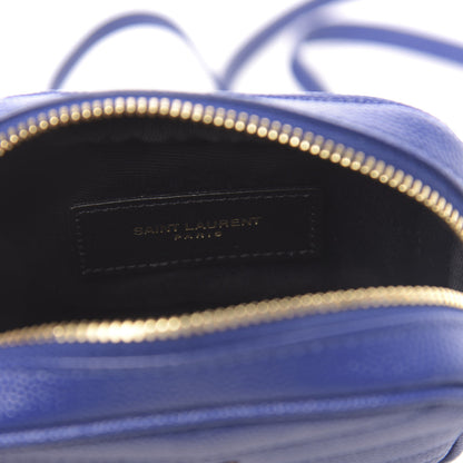 Saint Laurent Grain De Poudre Matelasse Monogram Baby Lou Camera Bag Sapphire Blue 6 of 10