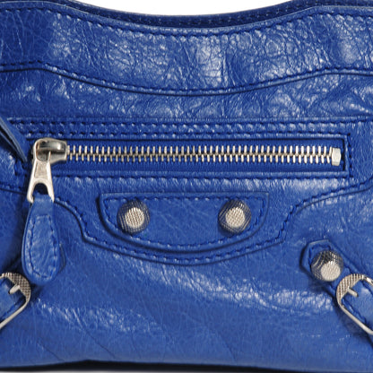 Balenciaga Agneau Giant 12 Silver Hardware Shoulder Bag Bleu Cobalt 10 of 10