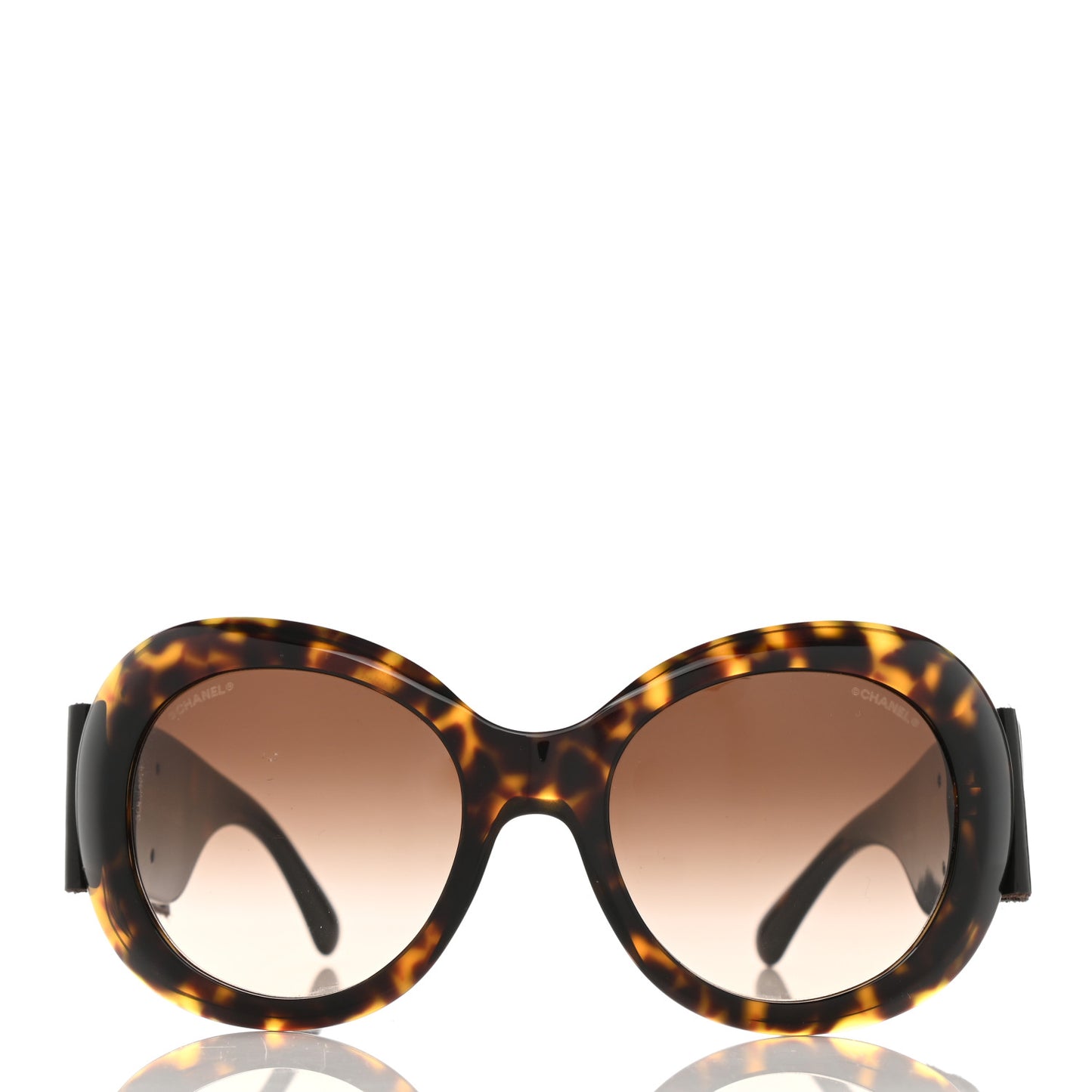 Acetate Patent CC Bow Sunglasses 5282-Q Tortoise