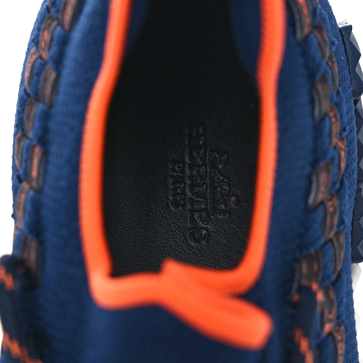 Hermes Knit Bolduc Mens Flex Sneakers 42.5 Marine Black 9 of 11