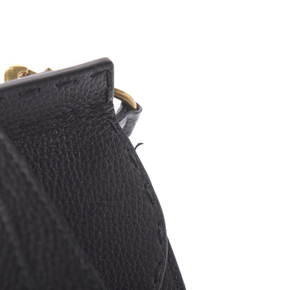 Gucci Calfskin Small GG Marmont Top Handle Bag Black 8 of 11