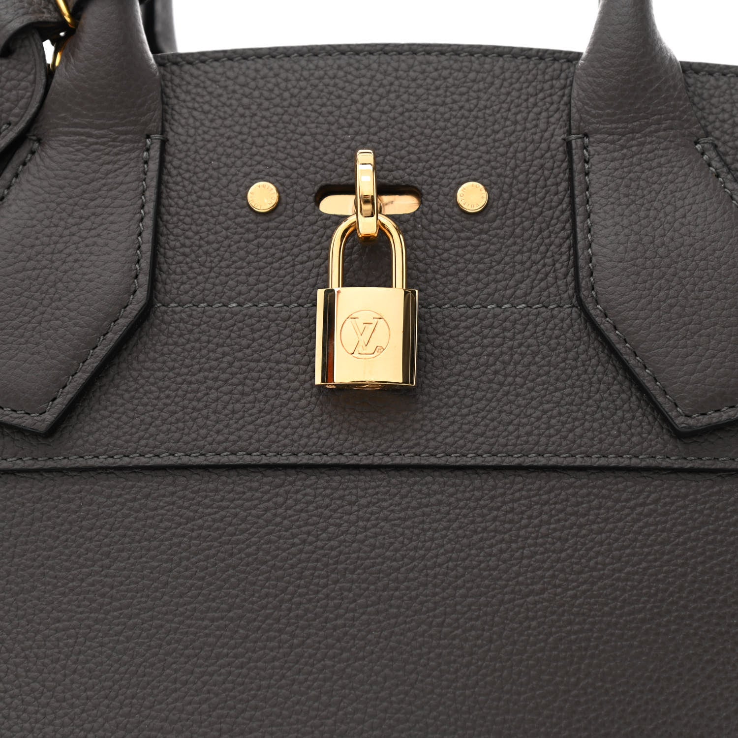 Louis Vuitton Taurillon City Steamer MM Gris 7 of 9