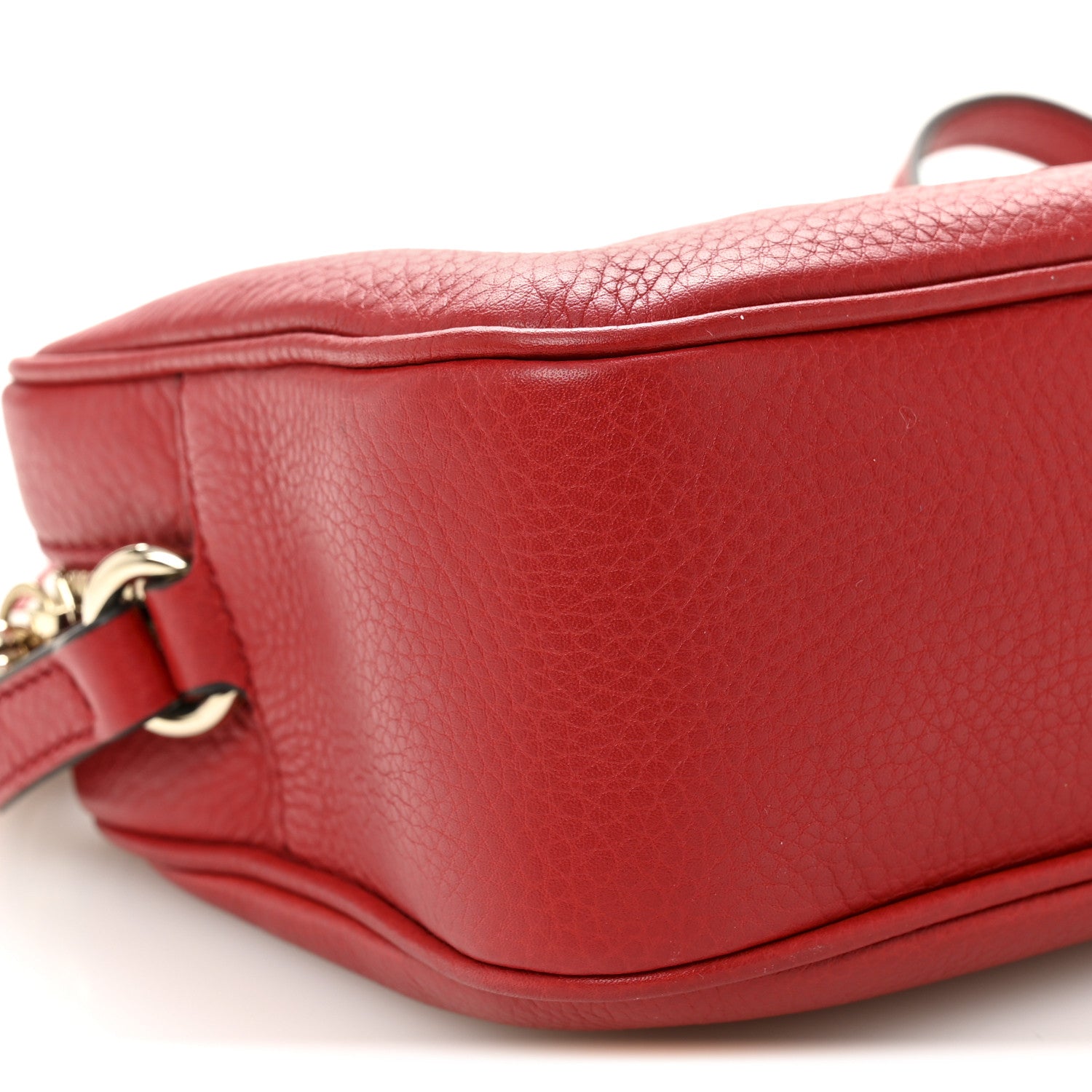 Gucci Pebbled Calfskin Small Soho Disco Bag Tabasco Red 9 of 10