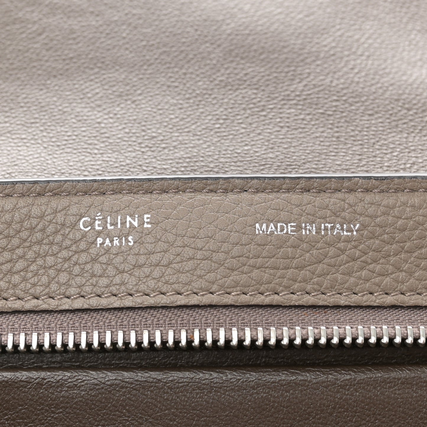 Drummed Calfskin Suede Small Trapeze Souris