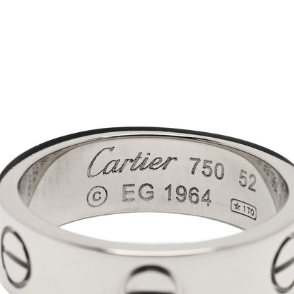Cartier 18K White Gold 5.5mm LOVE Ring 52 6 4 of 4