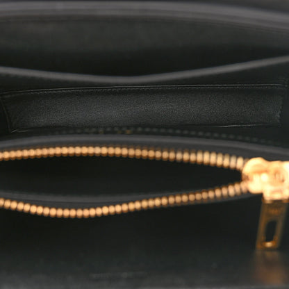 Celine Satinated Calfskin Mini 16 Top Handle Bag Black 5 of 9
