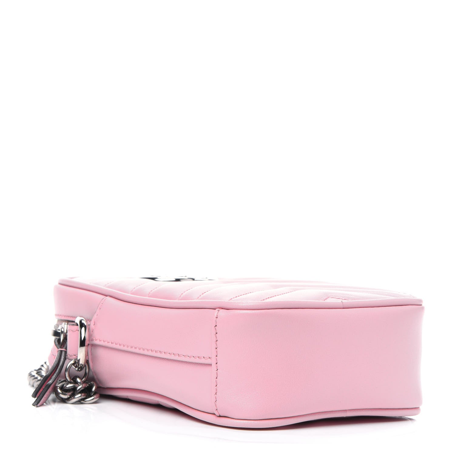 Gucci Calfskin Matelasse Mini GG Marmont Crossbody Bag Wild Rose 4 of 12