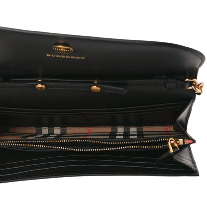 Burberry Vintage Check Henley Wallet On Chain Black 5 of 9