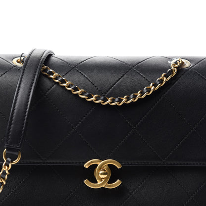 Chanel Lambskin Sleek And Chic Flap Black 10 of 11