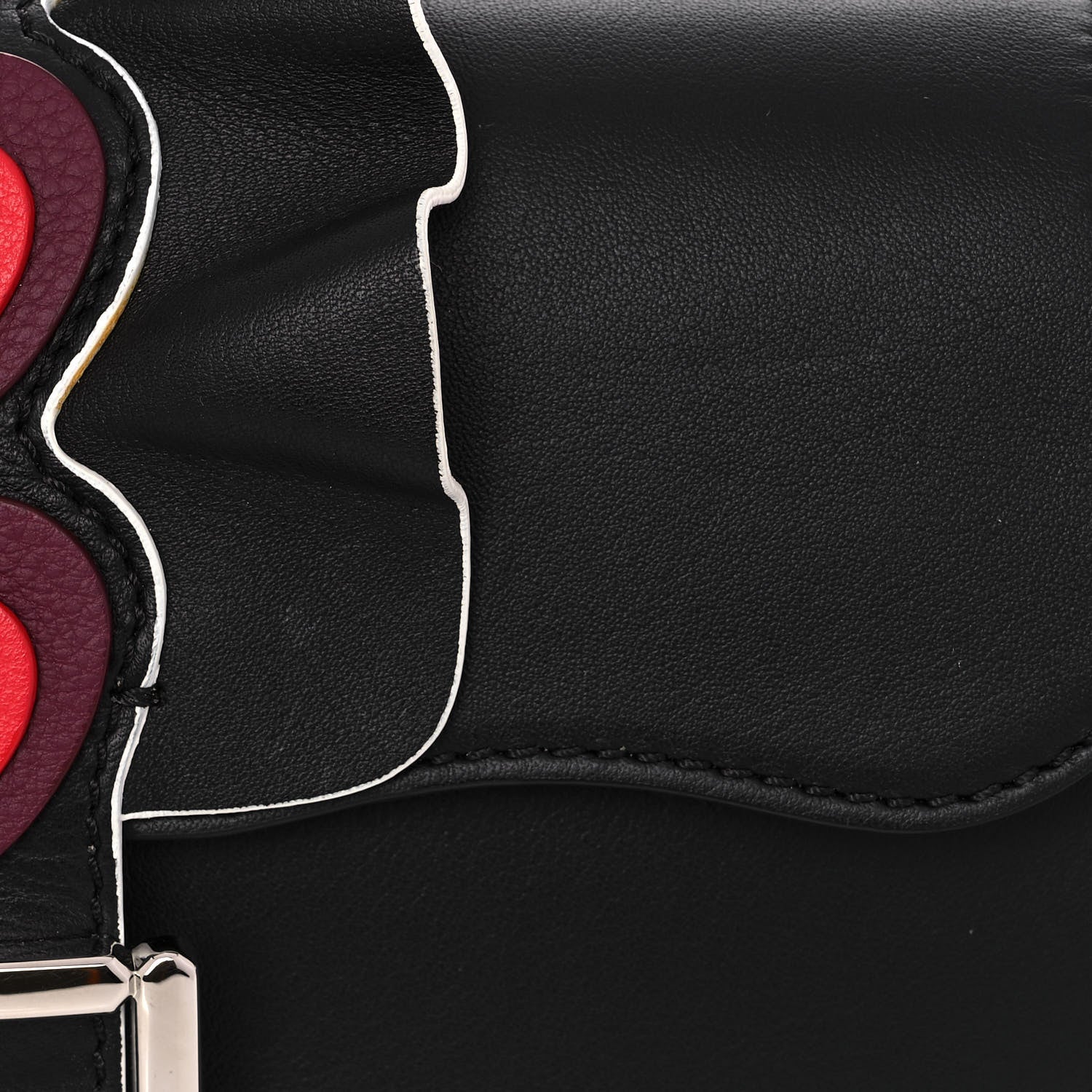 Fendi Calfskin Waves Heart Baguette Black 16 of 16