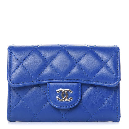 Chanel Lambskin Quilted Card Holder Royal Blue 1 of 10