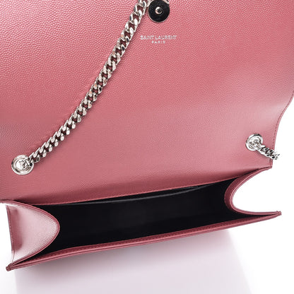 Saint Laurent Grain De Poudre Medium Classic Monogram Kate Satchel Mystic Rose 5 of 7