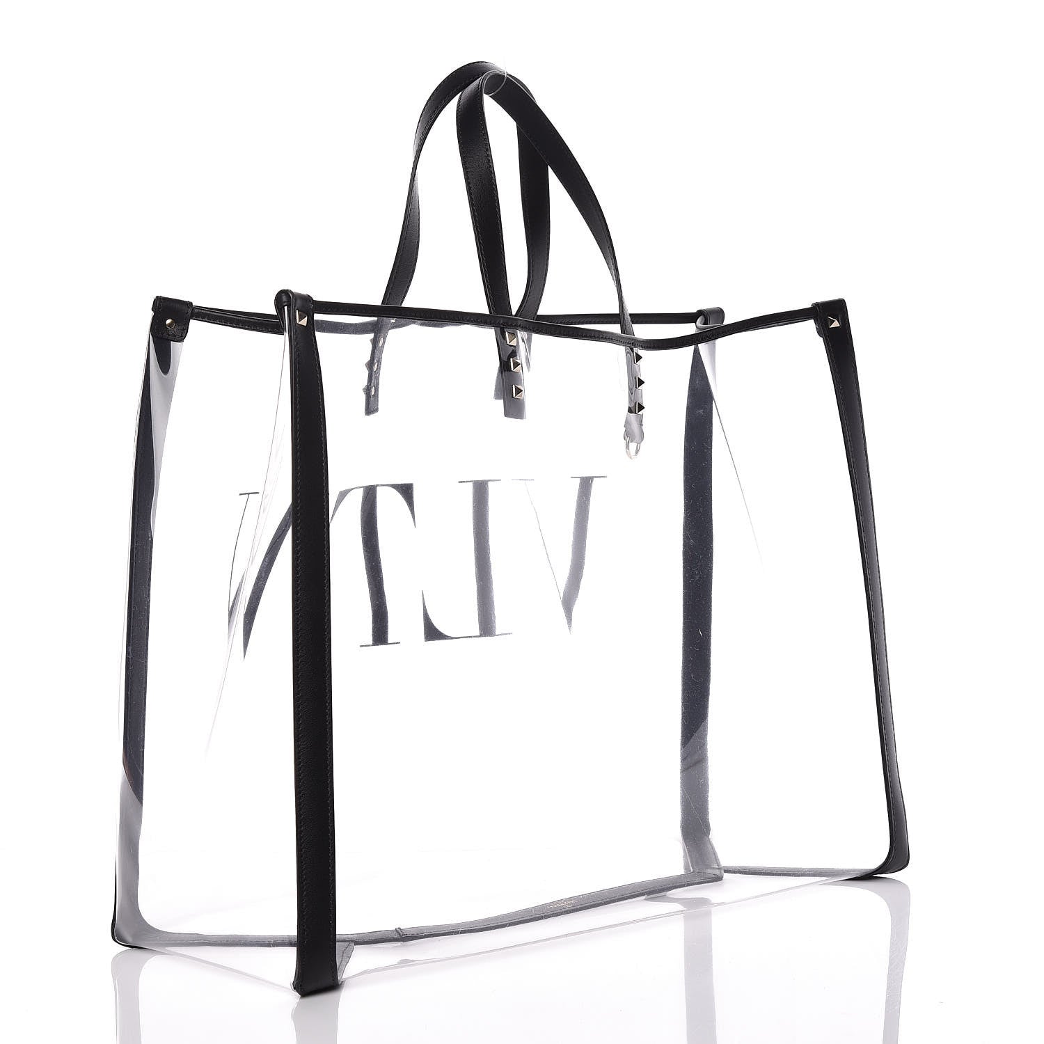 Valentino Garavani Plexy VLTN Large Shopping Bag Transparent 4 of 12
