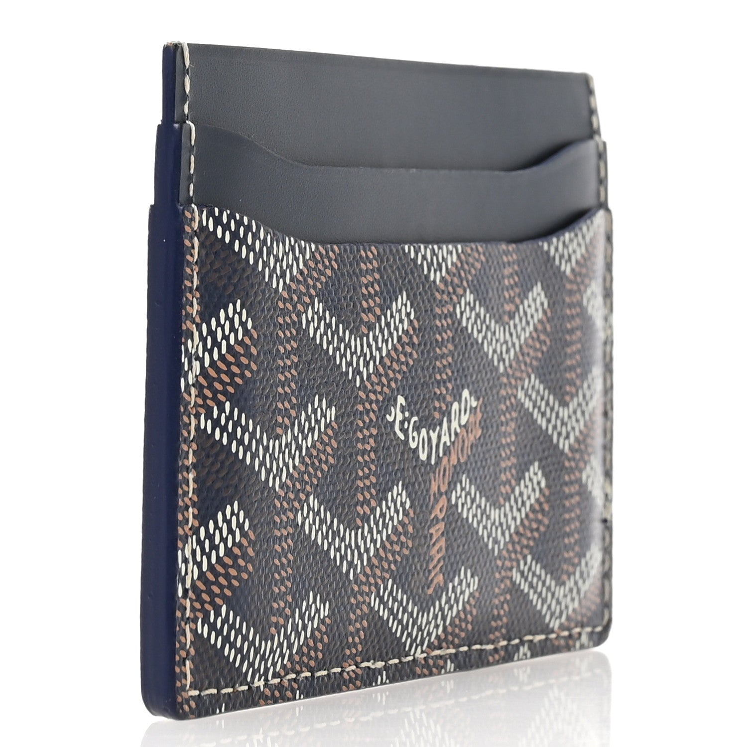 Goyard Goyardine Saint Sulpice Card Holder Navy 3 of 7