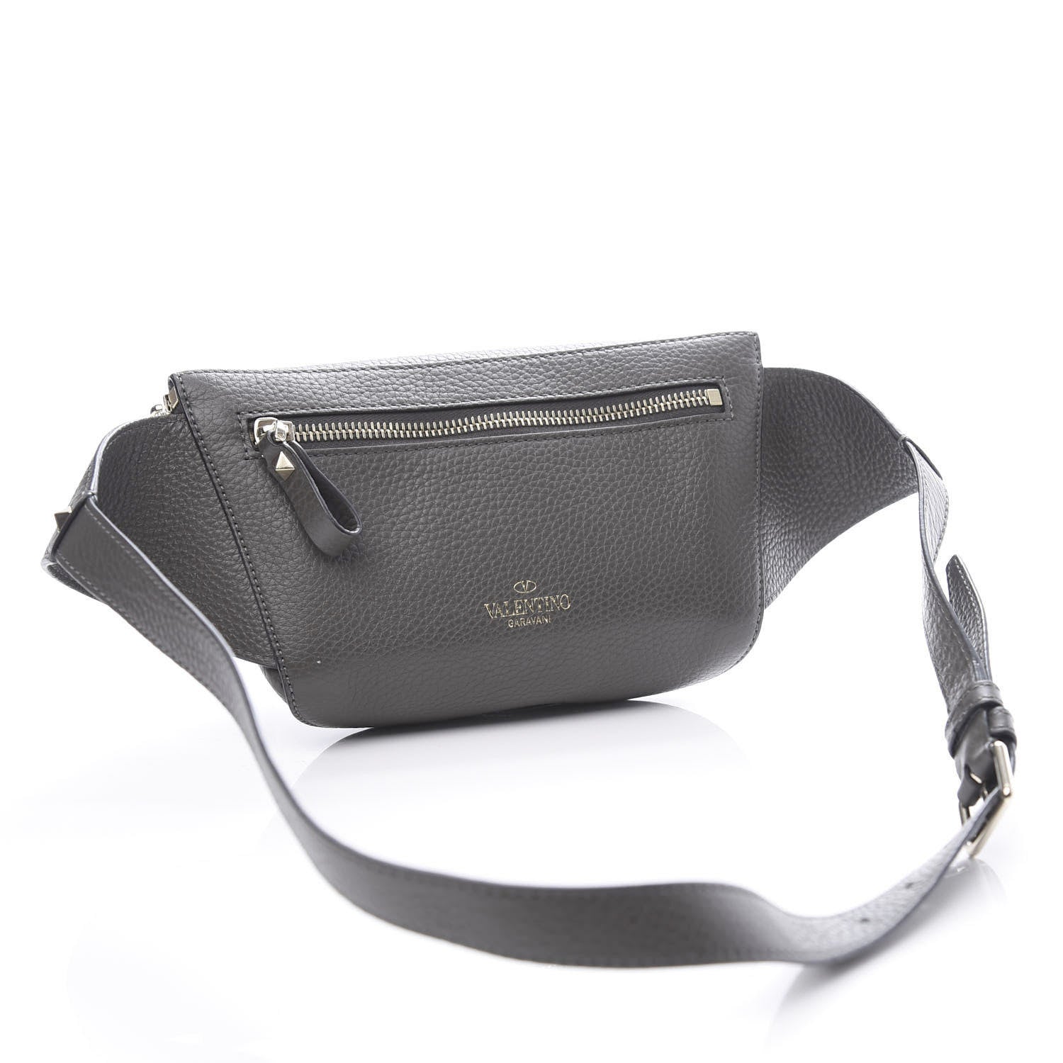 Valentino Garavani Grained Calfskin Rockstud Belt Bag 95 Graphite 2 of 9