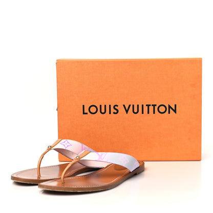 Louis Vuitton Monogram Sunny Flat Thong Sandals 40 Rose Clair Pink 10 of 10