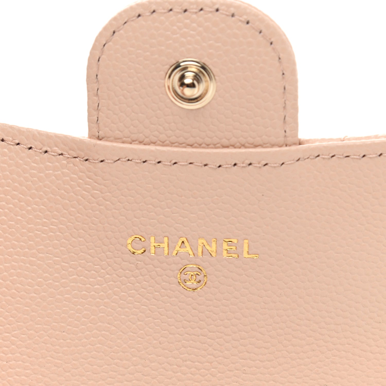 Chanel Caviar Quilted Flap Card Holder Wallet Beige 6 of 9