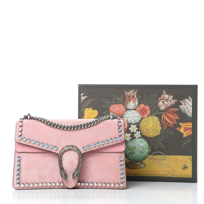 Gucci Suede Crystal Small Dionysus Shoulder Bag Peonia 13 of 13