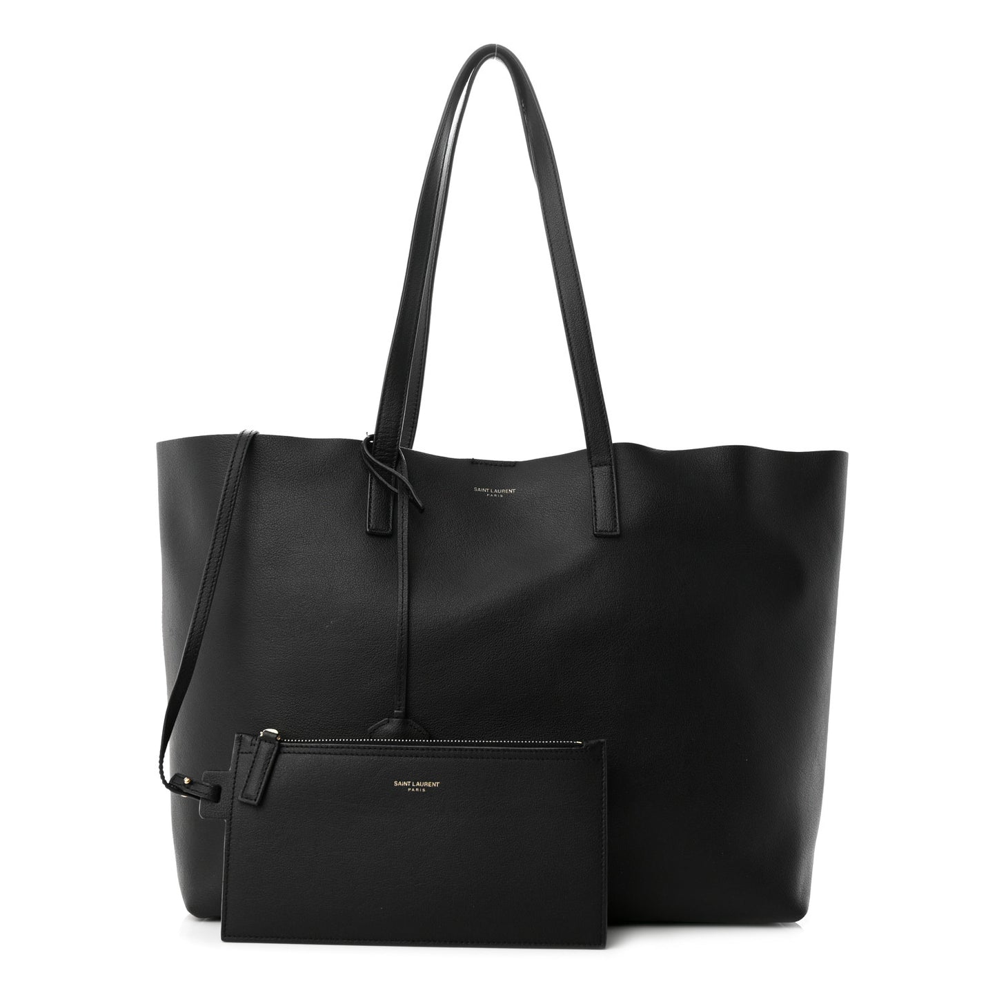 Calfskin Large Shopping Tote Black