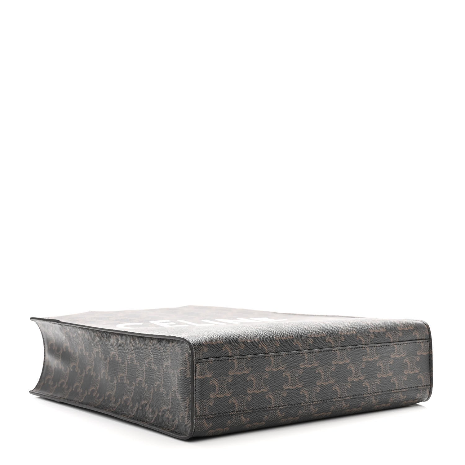 Celine Triomphe Canvas Calfskin Small Vertical Cabas Tan 4 of 9