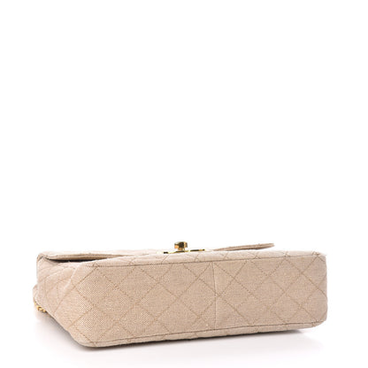 Chanel Toile Jumbo Single Flap Beige 4 of 13