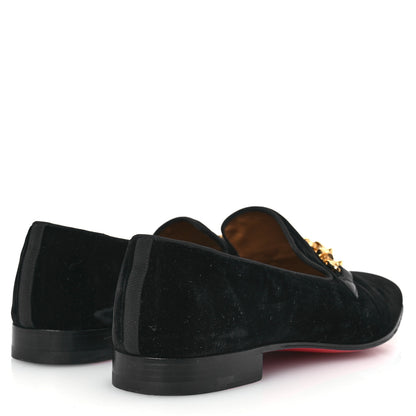 Christian Louboutin Velvet Mens Flat Loafers 42.5 Black 5 of 14