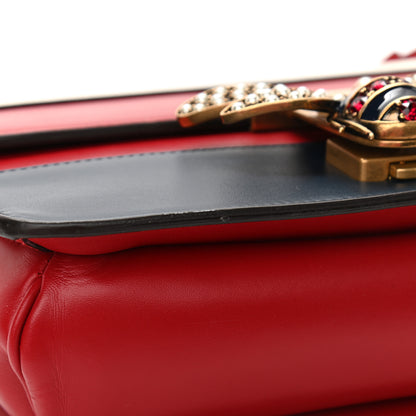 Gucci Calfskin Sylvie Web Queen Margaret Shoulder Bag Blue Agata Hibiscus Red Mystic White 11 of 11