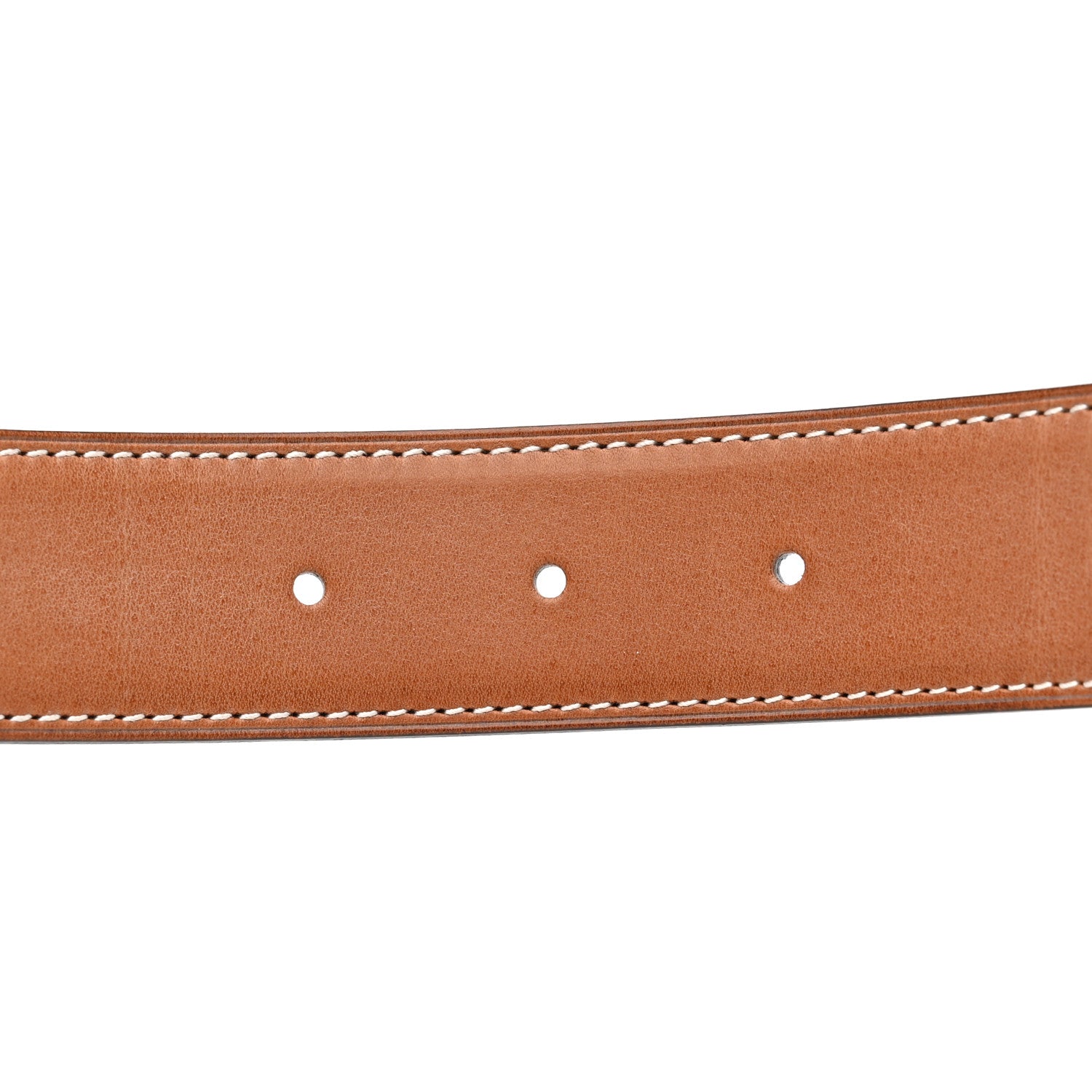 Hermes Tadelakt Barenia Box 32mm Belt Strap 95 38 Black Fauve 4 of 6