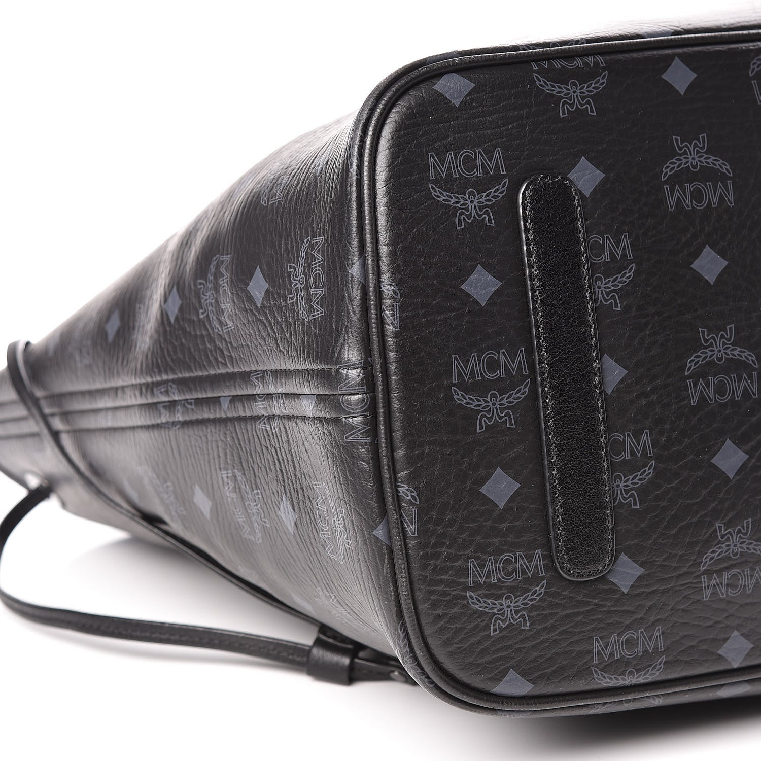 MCM Visetos Large Liz Reversible Shopper Tote Black 12 of 22