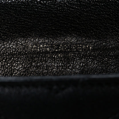 Saint Laurent Lambskin Mixed Matelasse Chevron Small Monogram Envelope Wallet Black 6 of 11