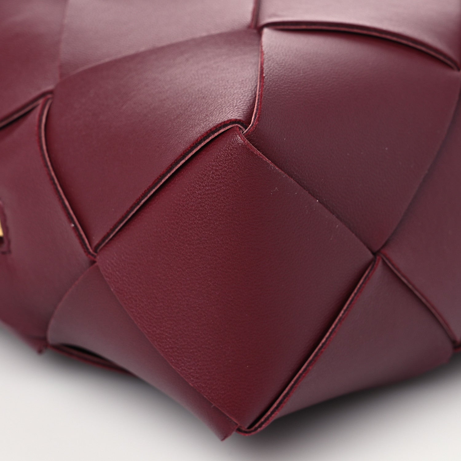 Bottega Veneta Lambskin Maxi Intrecciato Mini Cassette Camera Bag Bordeaux 6 of 7