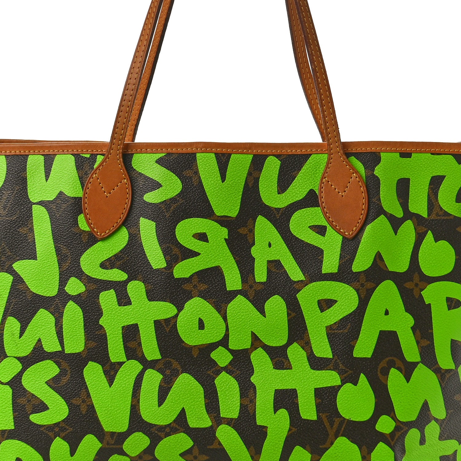 Louis Vuitton Monogram Graffiti Neverfull GM Green 7 of 12