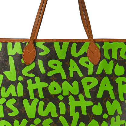 Louis Vuitton Monogram Graffiti Neverfull GM Green 7 of 12