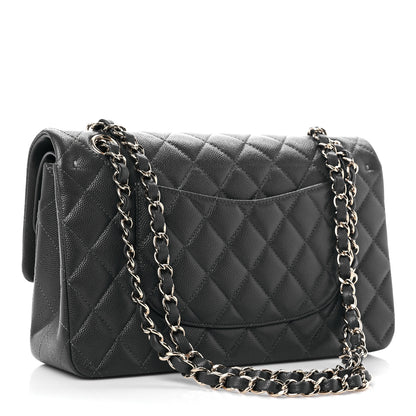 Chanel Caviar Quilted Medium Double Flap Dark Grey 3 of 10