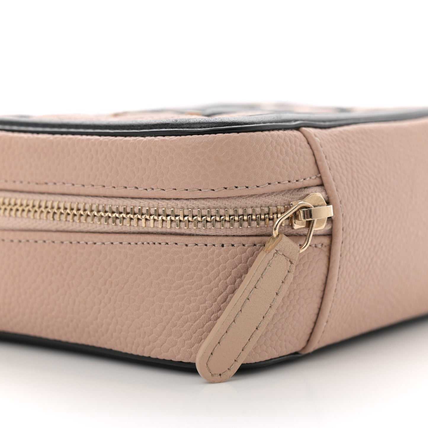 Caviar Quilted CC Filigree Vanity Clutch With Chain Beige Black