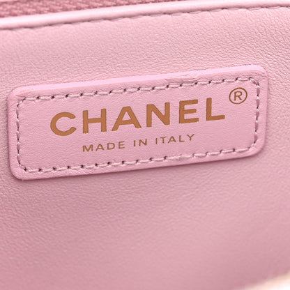 Chanel Metallic Caviar Quilted Small Coco Handle Flap Light Pink 6 of 11