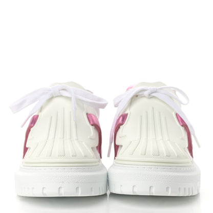 Christian Dior Laminated Calfskin Dior-ID Platform Sneakers 38 White Metallic Pink 2 of 9