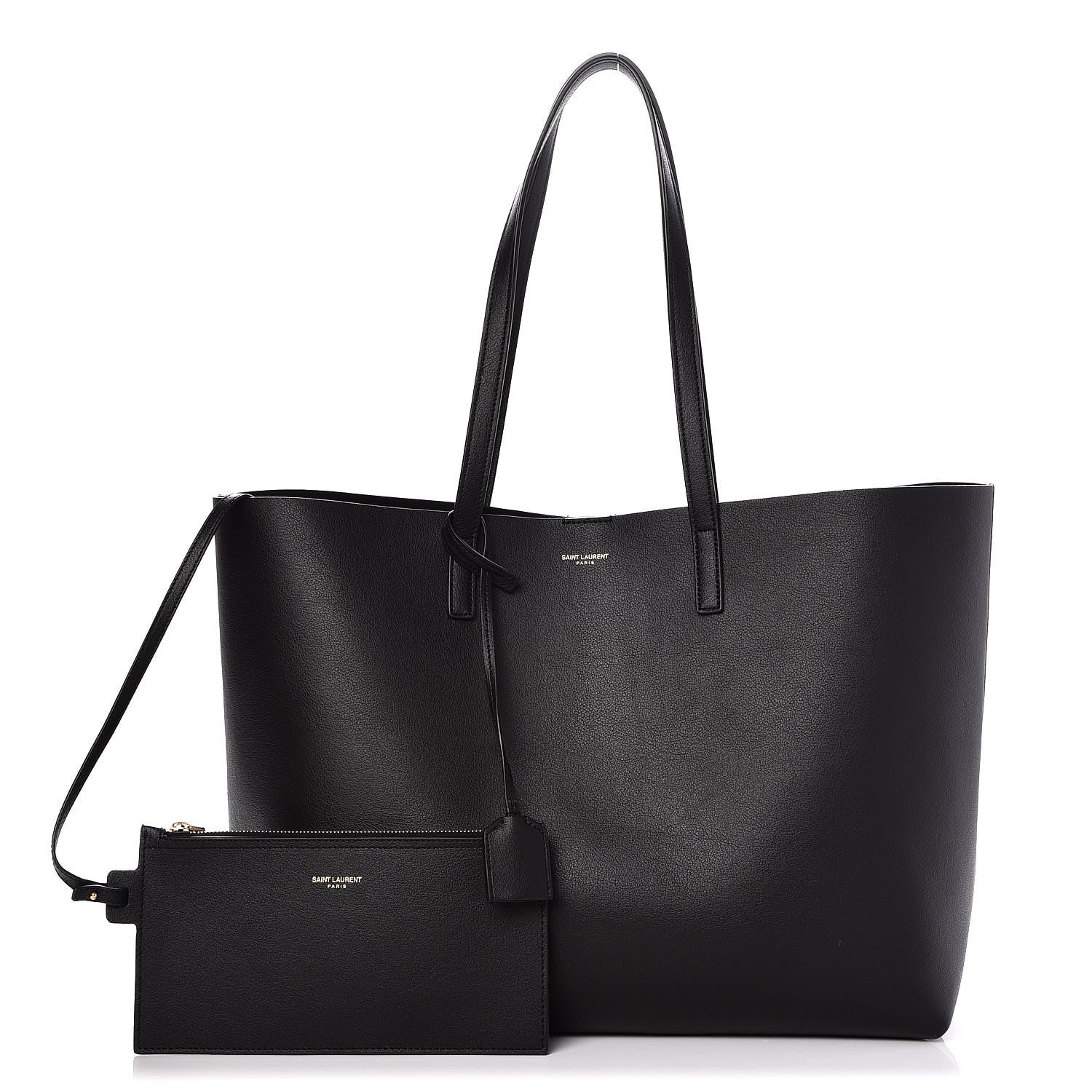 Saint Laurent Calfskin Large Shopping Tote Black 1 of 8