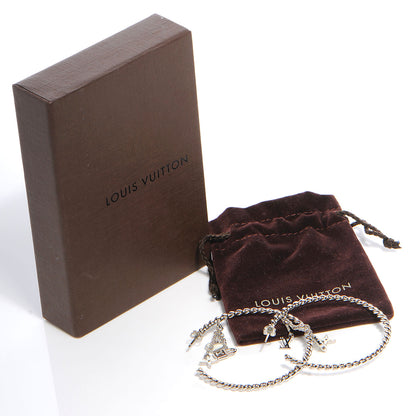 Louis Vuitton Sweet Monogram Creole Hoop Earrings White 5 of 5